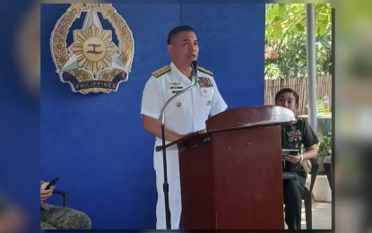 <p>Philippine Navy (PN) spokesperson for the WPS Commodore Roy Vincent Trinidad <em>(PNA photo by Priam Nepomuceno)</em></p>
