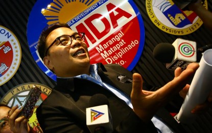<p><strong>NOT YET FINAL. </strong>Metropolitan Manila Development Authority (MMDA) Acting Chair Don Artes during a media interview at the MMDA headquarters in Pasig City on Wednesday (March 6, 2024). Artes said the recent SC ruling is yet to make any changes on traffic apprehensions, with LGUs and their enforcers still allowed to issue citations within their localities.<em> (PNA photo by Joan Bondoc)</em></p>