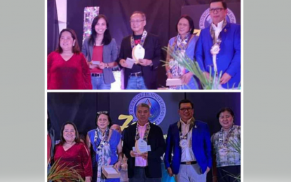 <p><strong>AWARDEES</strong>. Businessman Ramon Ferreros of Monchie's Lechon (center, upper photo) and People's Tonight Sports Editor Ed Andaya (center, lower photo) receive their "Top 10 Most Outstanding Alumni" awards during the E. Rodriguez Jr. High School’s 72nd Foundation Day and Grand Alumni Homecoming on last in Quezon City on Feb. 25, 2024. The event was part of ERJHS's preparations for its Diamond Anniversary in 2027. <em>(Contributed photo)</em></p>