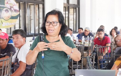 <p><strong>UPSKILLING FARMERS</strong>. An instructor from the Department of Agriculture-Calabarzon (DA-4A) is seen in this undated photo conducting a capacity-building lecture as part of the Farm and Fisheries Clustering and Consolidation (F2C2) program. The Cluster Development Plan (CDP) enhancement writeshop is expected to strengthen farmers in the use of enterprise assessment tools. <em>(Photo courtesy of DA-4A)</em></p>