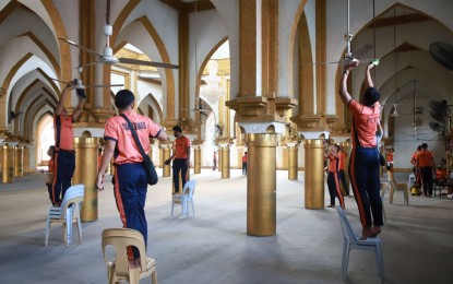 <p><strong>RAMADAN MUBARAK.</strong> Philippine Coast Guard personnel hold a cleanup of the Golden Mosque in Quiapo, Manila on March 9, 2024, as part of their Oplan Brigada Masjid. The holy month of Ramadan officially starts in the Philippines on Tuesday (March 12), according to the Bangsamoro Darul-Ifta’ (BDI). <em>(Photo courtesy of Philippine Coast Guard)</em></p>