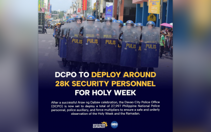 28K security officers enlisted for Holy Week in Davao City