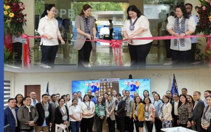 <p><strong>NEW BUILDING.</strong> Department of Budget and Management Secretary Amenah Pangandaman (2nd from left, upper photo) leads the inauguration of the Government Procurement Policy Board-Technical Support Office building at the University of the Philippines-Diliman in Quezon City on Thursday (March 21, 2024). In her keynote speech, Pangandaman said the new procurement building is designed to meet the evolving needs of the government. <em>(Photo courtesy of DBM)</em></p>