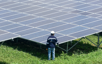 <p><strong>NEW SUPPLY.</strong> A solar power project of Aboitiz Power Corp. in this undated photo. The Department of Energy said on Thursday (April 25, 2024) that half of the new power supply coming online this year will come from solar power projects. <em>(File photo)</em></p>