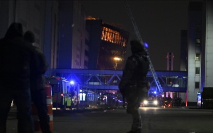 <p><span class="detay-foto-editor"><strong>TERRORISM.</strong> Firefighters extinguish the blaze in the top floor and roof area at Crocus City Hall concert venue near Moscow, Russia after a shooting incident on Friday night (March 22, 2024). At least 40 people were reportedly killed and over 100 others injured, according to initial reports. <em>(Anadolu)</em><br /></span></p>