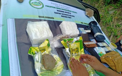 <p><strong>CONFISCATED.</strong> An inventory of more than two kilos of shabu worth PHP14.28 million seized during a buy-bust in Matnog town in Sorsogon on Saturday (March 23, 2024). Two suspects were arrested. <em>(Photo courtesy of PRO5)</em></p>
