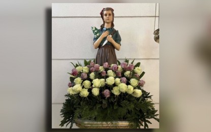 <p><strong>FORGIVENESS AND COMPASSION.</strong> Sta. Maria Goretti is the patron saint of chastity, poverty, purity, forgiveness, the youth, teenage girls, and victims of rape and abuse. The Sta. Maria Goretti Parish, located inside the Pope Pius XII Catholic Center on UN Avenue, Manila, was built in her honor.<em> (PNA photo by Mark Manalang)</em></p>