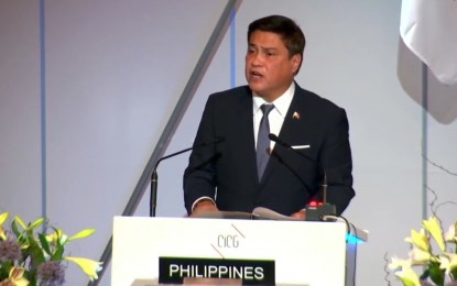 <p><strong>CALL FOR WORLD PEACE.</strong> Senate President Juan Miguel Zubiri calls for peace and a “pause” to war to end bloodshed and loss of innocent lives across the world during the 148th Inter-Parliamentary Union Assembly in Geneva, Switzerland on March 24, 2024. Zubiri also appealed to the IPU to stand with the Philippines as it promotes freedom of navigation and adherence to international rules-based order in the West Philippine Seas. <em>(Screengrab by Senate PRIB)</em></p>