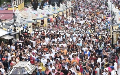 <p><strong>PROCESSION</strong>. The crowd during the procession at the Minor Basilica of Our Lady of Rosary of Manaoag on Friday (March 29, 2024). The municipal government recorded around 600,000 visitors during the Holy Week this year. <em>(Photo courtesy of Minor Basilica of Our Lady of Manaoag)</em></p>