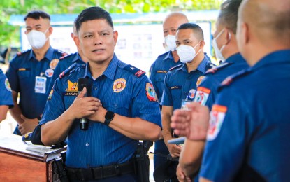 <p><strong>NEW CHIEF.</strong> Police General Rommel Francisco Marbil visits a police unit in Eastern Samar during his stint as regional director for Eastern Visayas in this Sept. 30, 2022 photo. The Philippine National Police (PNP) in Eastern Visayas welcomed his appointment as the new PNP chief. <em>(Photo courtesy of Police Regional Office 8)</em></p>