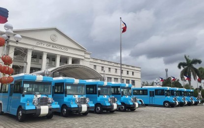<p><strong>E-JEEPNEYS</strong>. The electric (e)-jeepneys that arrived in Bacolod City from China in March 2024. On Tuesday (April 2, 2024), Mayor Alfredo Abelardo Benitez said the city government has established two “green routes” that will exclusively use e-jeepneys to transport passengers.<em> (Photo courtesy of e-Future Motors PH)</em></p>