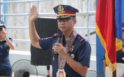 <p><strong>ANTI-DRUGS.</strong> Philippine National Police Eastern Visayas regional director Brig. Gen. Reynaldo Pawid. He commended police officers for the recovery of PHP133.88 million worth of illegal drugs in the region from March 1 to 31. <em>(Photo courtesy of PNP Region 8)</em></p>