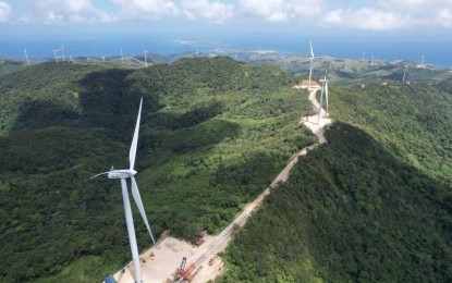 <p><strong>CLEAN POWER</strong>. View of Nabas Wind Power Project in Aklan in this undated photo. The second phase of the wind farm started the commissioning of clean power to the grid on April 4, 2024. <em>(Photo from PWEI website)</em></p>