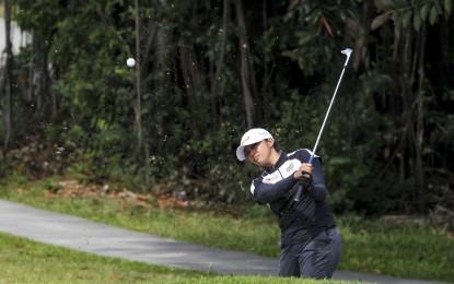 <p><strong>SWING.</strong> Princess Superal shows her fine form during a local tournament in this undated photo. The former US Girls' champion will see action at the ICTSI Caliraya Springs Championship set to be held at the Caliraya Springs Golf Club in Cavinti, Laguna on April 9, 2024. <em>(Contributed photo)</em></p>