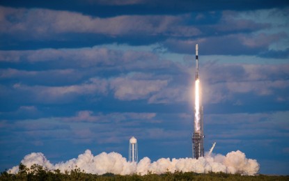 <p><strong>SURVEILLANCE SATELLITE</strong>. South Korea's second homegrown military surveillance satellite, aboard SpaceX's Falcon 9 rocket, lifts off from Kennedy Space Center in Florida on April 7, 2024, in this captured SpaceX image. The country plans to acquire five spy satellites by 2025. <em>(Yonhap)</em></p>