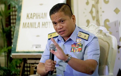 <p>National Task Force for the West Philippine Sea spokesperson, PCG Commodore Jay Tarriela <em>(PNA photo by Yancy Lim) </em></p>
