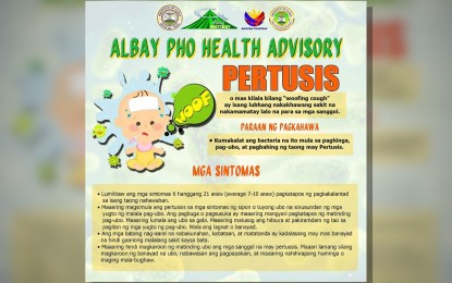 Albay distributes swab kits to monitor pertussis cases