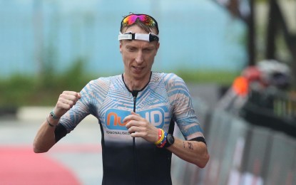 <p><strong>FULL SPEED</strong>. Dutch Eric van der Linden ruled Ironman Subic in Zambales in 2023. He is entered in the 50-54 age category of Ironman 70.3 Lapu-Lapu in Cebu on April 21, 2024. <em>(Contributed photo)</em></p>