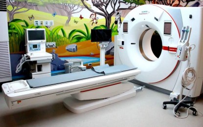 <p><strong>STATE-OF-THE-ART.</strong> The newly acquired magnetic resonance imaging (MRI) and computed tomography (CT) scanners are unveiled at the Pediatric Brain and Spine Center of the Philippine Children's Medical Center in Quezon City on Friday (April 19, 2024). The state-of-the-art medical equipment are a huge boost in advancing and improving healthcare services and infrastructure for Filipino children. <em>(PNA photo by Robert Oswald P. Alfiler)</em></p>