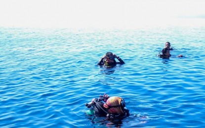 <p><strong>MARINE ASSESSMENT</strong>. Divers conduct an assessment in the two marine protected areas at the Sipaway Island in San Carlos City, Negros Occidental on April 18, 2024. The northern Negros city has been found to have high fish biomass and coral cover, based on the assessment of the University of the Philippines Marine Science Institute-Marine Environment and Resources Foundation in partnership with RARE Philippines' Fish Forever program.<em> (Photo courtesy of San Carlos City LGU)</em></p>