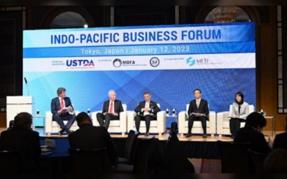 <p><strong>BIZ FORUM.</strong> The Indo-Pacific Business Forum in Tokyo, Japan on Jan. 12, 2023. This year's IPBF will be co-hosted by the Philippine government on May 21.<em> (Photo courtesy of IPBF website)</em></p>