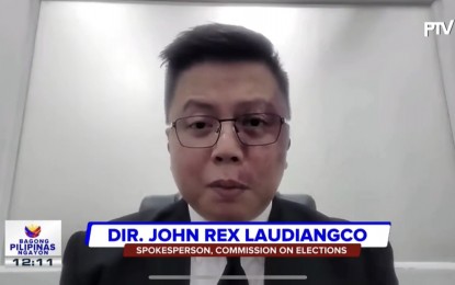 <p>Comelec spokesperson John Rex Laudiangco <em>(Screengrab from PTV)</em></p>