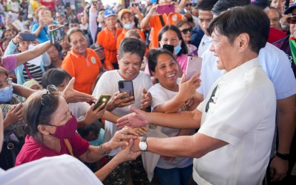 <p><strong>EXTENDING ASSISTANCE</strong>. President Ferdinand R. Marcos Jr. visits San Jose, Occidental Mindoro on Tuesday (April 23, 2024) to deliver various government assistance to farmers affected by the El Niño phenomenon. The province is under a state of calamity due to the effects of El Niño. <em>(Presidential Communications Office Photo)</em></p>