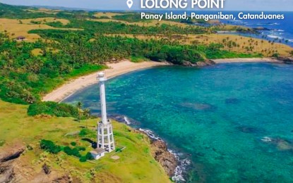 <p><strong>TOP DESTINATION</strong>. A breathtaking view of Lolong Point on Panay Island in Panganiban, Catanduanes. The Catanduanes Provincial Tourism Office has recorded a 37.8 percent increase in tourist arrivals in the first quarter of 2024. <em>(Photo courtesy of Catanduanes Tourism Promotion)</em></p>