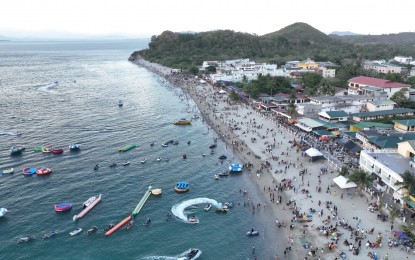 <p><strong>WHITE BEACH</strong>. This undated photo shows a favorite tourist destination in Puerto Galera, Oriental Mindoro. The province registered overall tourism receipts, amounting to over PHP360 million in March 2024. <em>(Photo courtesy of Oriental Mindoro Provincial Tourism Office)</em></p>