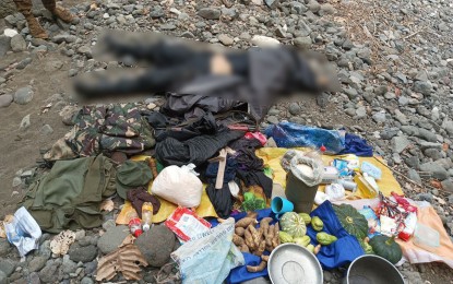 <p><strong>NPA REBEL KILLED.</strong> The three New People’s Army rebels killed during the series of encounters from March 25 to April 20 in the hinterlands of Surigao del Sur and Agusan del Sur. The military also seized several high-powered firearms and ammunition during the skirmishes. <em>(Photo courtesy of 901Bde)</em></p>