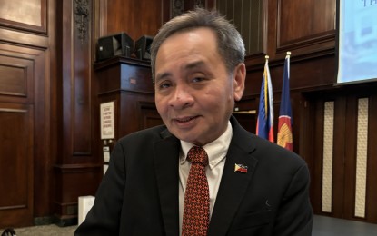 <p><strong>STATESIDE.</strong> Philippine Tourism Director-Attache in New York Francisco Hilario Lardizabal speaks to visiting Filipino journalists at the Philippine Center in New York on April 26, 2024. In 2023, at least 903,299 visitors from the US arrived in the Philippines, generating PHP35 billion in tourism revenue— the highest among the country’s top tourist markets.<em> (PNA photo by Joyce Rocamora)</em></p>
