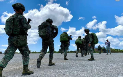 <p>Philippine Marines in Balabac, Palawan for Exercise "Balikatan" on Friday (April 26, 2024) <em>(Photo courtesy of AFP)</em></p>