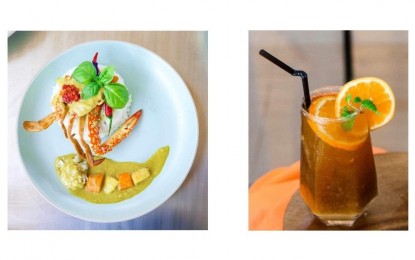 <p><strong>CRAB AND COFFEE CUISINE</strong>. The Ugyonan Crab Curry (left) of Barangay Poblacion 2 and the Orange Canlusong Cold Brew Coffee Spritz of Barangay Cudangdang get the top prize in the 1st Saravia Culinary Contest of the 35th Ugyonan Festival of E.B. Magalona, Negros Occidental. The competition showcased the town’s famous products – blue crabs and coffee.<em> (Photos courtesy of E.B. Magalona PIO)</em></p>