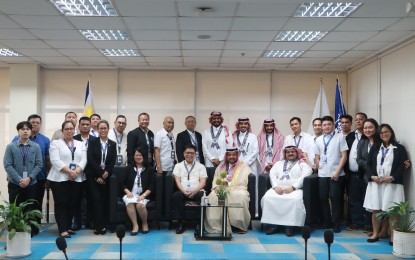 <p><strong>MEETING.</strong> Officials of the Maritime Industry Authority, the STCW Office, and delegates from the Kingdom of Saudi Arabia pose for a photograph during the opening meeting of the KSA's evaluation of the Philippines' compliance with the International Convention on Standards of Training, Certification and Watchkeeping for Seafarers at the MARINA office in Port Area, Manila on Monday (April 29, 2024). MARINA said the visit aligns with a memorandum of understanding between the two countries that would allow the mutual recognition of seafarer's certificates issued by both countries.<em> (Photo courtesy of MARINA)</em></p>