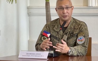 <p><strong>READY FOR BALIKATAN.</strong> Exercise Balikatan 2024 executive agent Col. Michael Logico talks to reporters during a press conference at the Office of Governor Matthew Joseph Manotoc on Sunday (May 5, 2024). A no-sail zone will take effect in the waters off Ilocos Norte on May 6 to 10 due to live-fire exercises. <em>(PNA photo by Leilanie Adriano)</em></p>