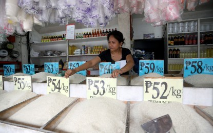 <p><strong>STABLE SUPPLY.</strong> Rice prices are displayed at a rice retail store in San Andres, Manila on May 6, 2024. The Department of Agriculture (DA) on Thursday (Aug. 1) assured a stable supply of rice in the country following the arrival of imported rice under the lowered tariffs. <em>(PNA file photo by Yancy Lim)</em></p>