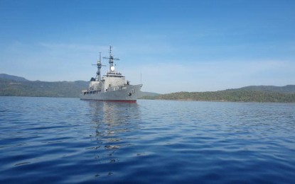 <p><strong>BACK IN ACTION.</strong> The BRP Andres Bonifacio (PS-17), one of the Philippine Navy's three offshore patrol vessels, in this undated photo. The ship is back to patrol duties after a significant upgrade in its combat management system and search radar. <em>(Photo courtesy of BRP Andres Bonifacio)</em></p>