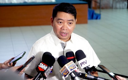 <p style="text-align: left;"><strong>CHEAP NFA RICE.</strong> Agriculture Assistant Secretary Arnel de Mesa expresses support for the urgent amendment of Rice Tariffication Law during an ambush interview on Monday (May 6, 2024). He said the amendments to the RTL would allow the National Food Authority (NFA) to sell rice at a cheaper price, especially in emergency situations. <em>(PNA photo by Ben Briones)</em></p>