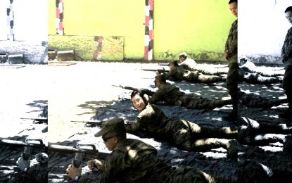 <p><strong>RESERVISTS MARKSMANSHIP.</strong> Some of the members of the 1901st Infantry Brigade Ready Reserve participate in the marksmanship proficiency training as part of capability building to augment the regular force for the territorial defense. Brig. Gen. Erik Miguel Espina on Monday (May 6, 2024) said the activity rekindled the eagerness of the ordinary citizens to wear the Army uniform and prepare for any eventualities amid territorial row in the West Philippine Sea. <em>(Photo courtesy of Army Reservist Sgt. Princess Jean Pepito)</em></p>