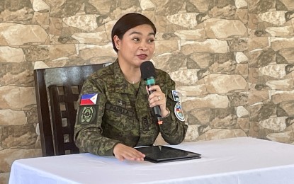 <p><strong>MARITIME EXERCISE</strong>. Armed Forces of the Philippines spokesperson Col. Francel Margareth Padilla faces the media in Laoag, Ilocos Norte on Tuesday (May 7, 2024). Filipino and American soldiers are in the province for the “Balikatan” military exercises. <em>(PNA photo by Leilanie Adriano)</em></p>