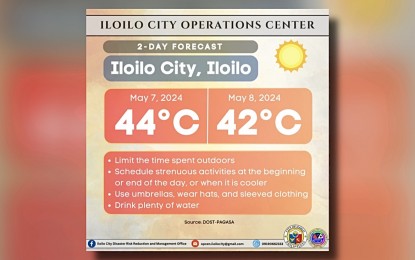 <p><strong>EXTREME HEAT</strong>. The heat index in Iloilo City is expected at 44 degrees Celcius on Tuesday (May 7, 2024). The Iloilo City Emergency Responder (ICER) said almost half of the cases it responded to every day were heat-related. <em>(Photo courtesy of CDRRMO)</em></p>
<p><em> </em></p>
<p> </p>