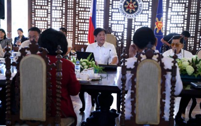<p><strong>WATER SUPPLY</strong>. President Ferdinand R. Marcos Jr. convenes a sectoral meeting with the water sector in Malacañang on Tuesday (May 7, 2024). The President, during the meeting, ordered relevant government agencies to focus government efforts on the 40 million underserved Filipinos who have no formal source of water. <em>(Presidential Photojournalists Association)</em></p>
