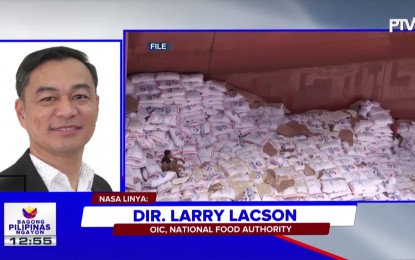 <p><strong>FIGHT VS. UNSCRUPULOUS TRADERS.</strong> National Food Authority Officer-in-Charge Larry Lacson says in an interview at the Bagong Pilipinas Ngayon briefing on Tuesday (May 7, 2024) that government interventions in times of emergencies will curb the operations of unscrupulous rice traders. Authorizing the NFA to sell rice at cheaper prices is among the proposed amendments in the Rice Tariffication Law. <em>(Screengrab)</em></p>