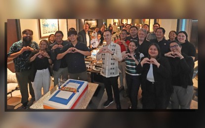 <p><strong>CO-CHAIR</strong>. Presidential son William Vincent Araneta Marcos and Senator Alan Peter Cayetano (4th and 5th from left) and Philippine National Volleyball Federation president Ramon “Tats” Suzara (fourth from left) lead a launch of the Local Organizing Committee (LOC) for the country’s solo hosting of the FIVB Volleyball Men’s World Championship 2025 on May 6, 2024. Marcos will co-host the LOC of the event on Sept. 12-28. <em>(PNVF photo)</em></p>