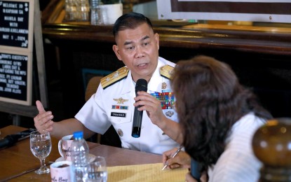 <p>Philippine Navy (PN) spokesperson for the WPS, Commodore Roy Vincent Trinidad <em>(PNA file photo by Yancy Lim)</em></p>