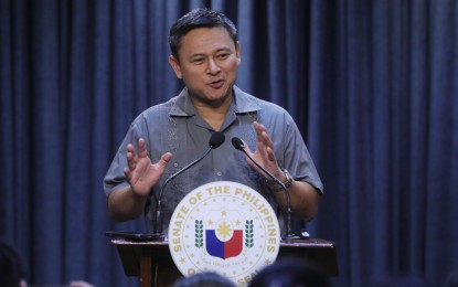 <p><strong>MORE EFFICIENT PROCUREMENT.</strong> Senator Sonny Angara in this undated photo. Angara on Friday (May 24, 2024) thanked the members of the 19th Congress for ratifying the New Government Procurement Act, which now awaits the signature of President Ferdinand R. Marcos Jr. for it to become a law. <em>(PNA file photo)</em></p>