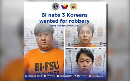 3 S. Koreans nabbed for robbery in BI custody pending records check