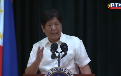 <p>President Ferdinand R. Marcos Jr. <em>(RTVM Screengrab)</em></p>