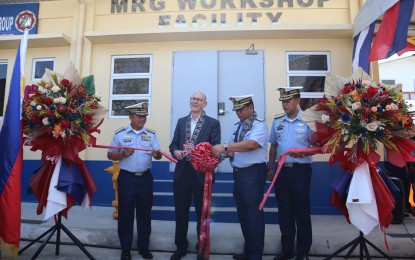 <p><strong>NEW FACILITY.</strong> Officials of the Philippine Coast Guard and the US Embassy in the Philippines cut the ribbon for the newly constructed Maintenance and Repair Group Workshop Facility in Sangley Point, Cavite on Thursday (May 9, 2024). PCG Deputy Commandant for Administration, Vice Admiral Allan Victor Dela Vega, said Friday (May 10, 2024) that the new facility would be used in repairing ships and small floating assets to ensure the country's ability to safeguard its maritime territory. <em>(Photo courtesy of PCG)</em></p>