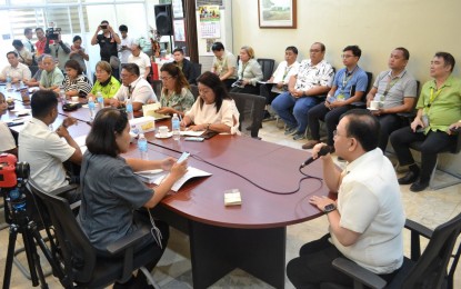 <p><strong>ORDER OF BUSINESS.</strong> Cebu City Acting Mayor Raymond Alvin Garcia (right, with mic) presides over a meeting with department heads on Monday (May 13, 2024). The Department of the Interior and Local Government designated him to replace Michael Rama who was ordered suspended for six months. <em>(Photo courtesy of Cebu City-PIO)</em></p>